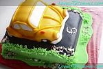 Машина Фольксваген жукVolkswagen Beetle car cake tutorial